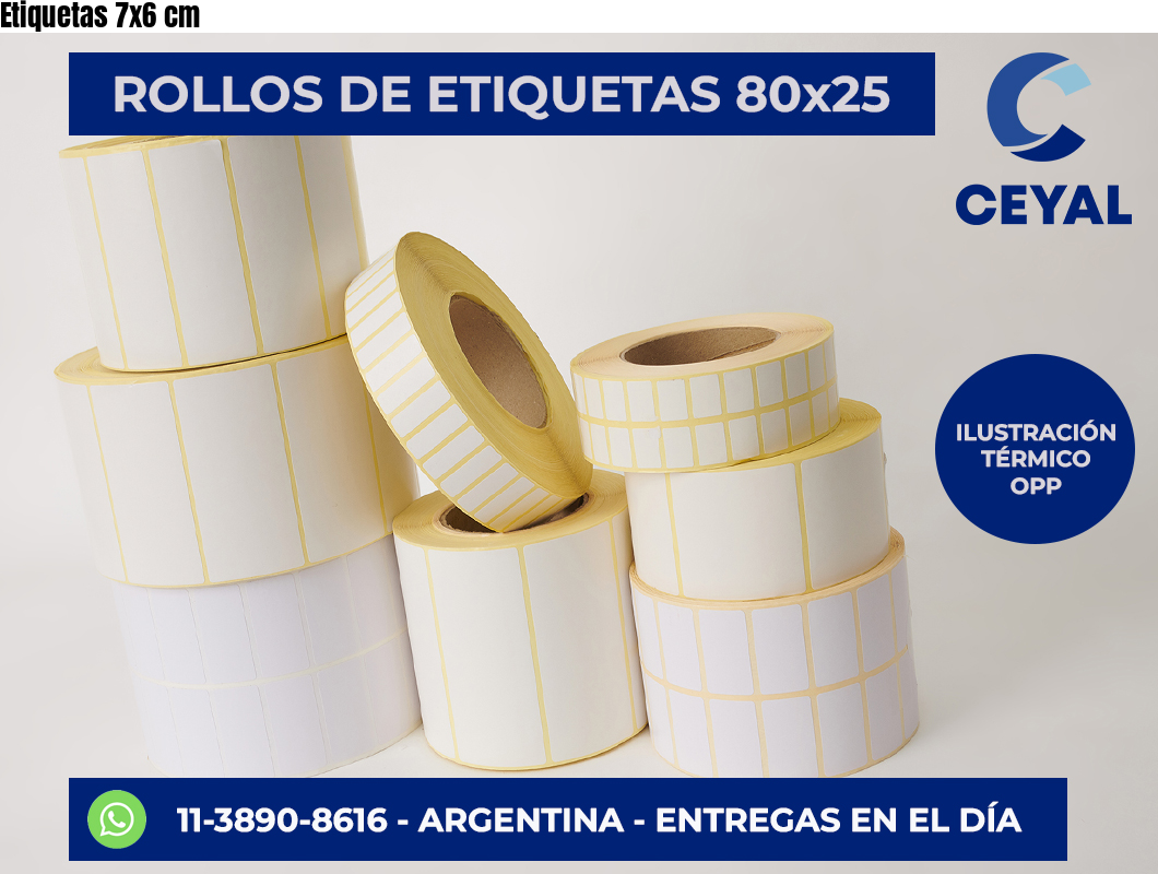 Etiquetas 7×6 cm