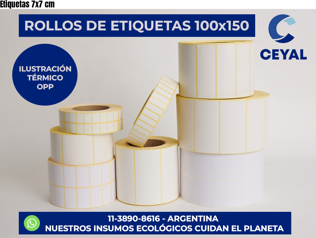 Etiquetas 7×7 cm