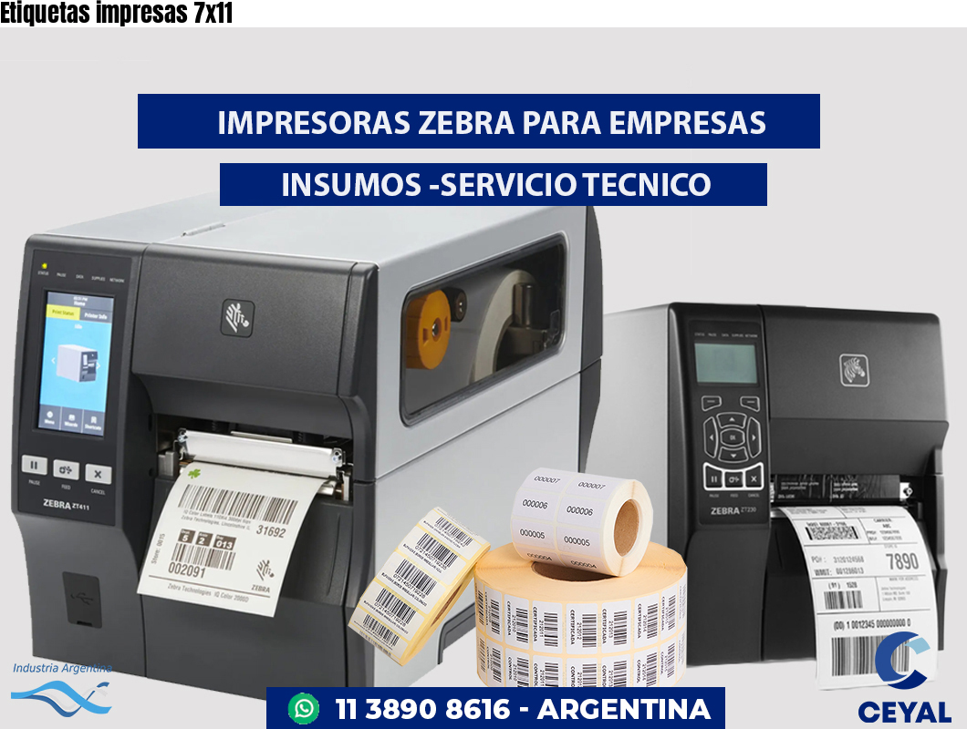 Etiquetas impresas 7x11