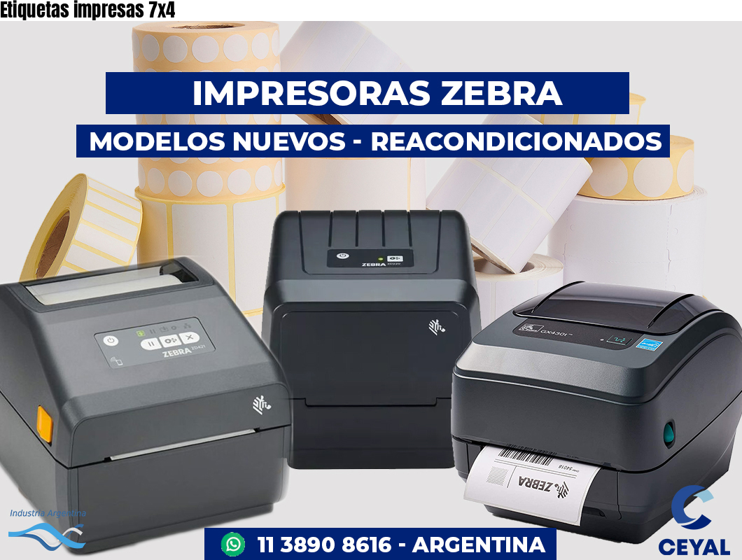 Etiquetas impresas 7x4