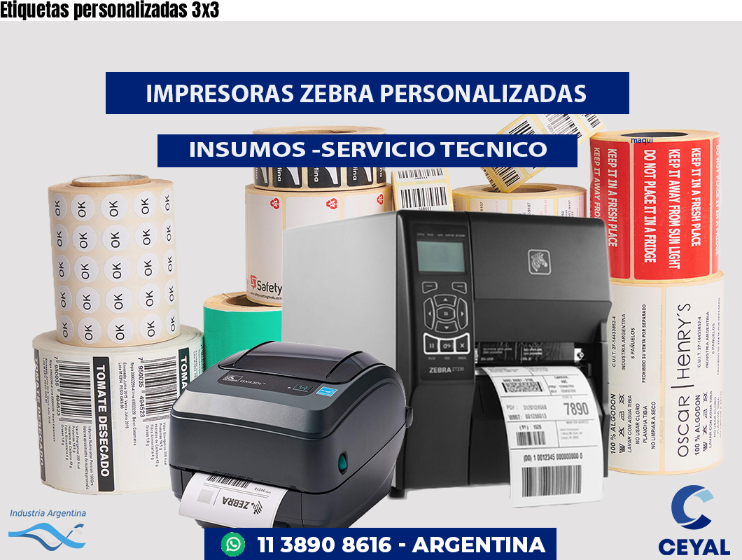 Etiquetas personalizadas 3x3