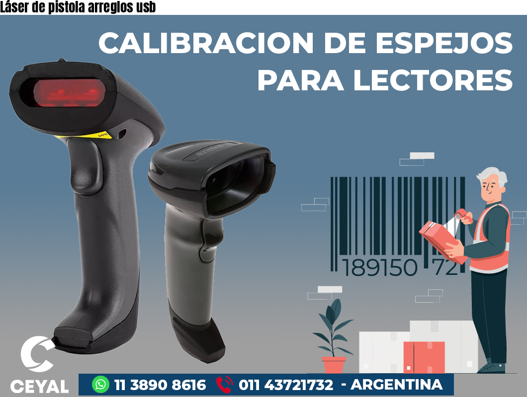 Láser de pistola arreglos usb