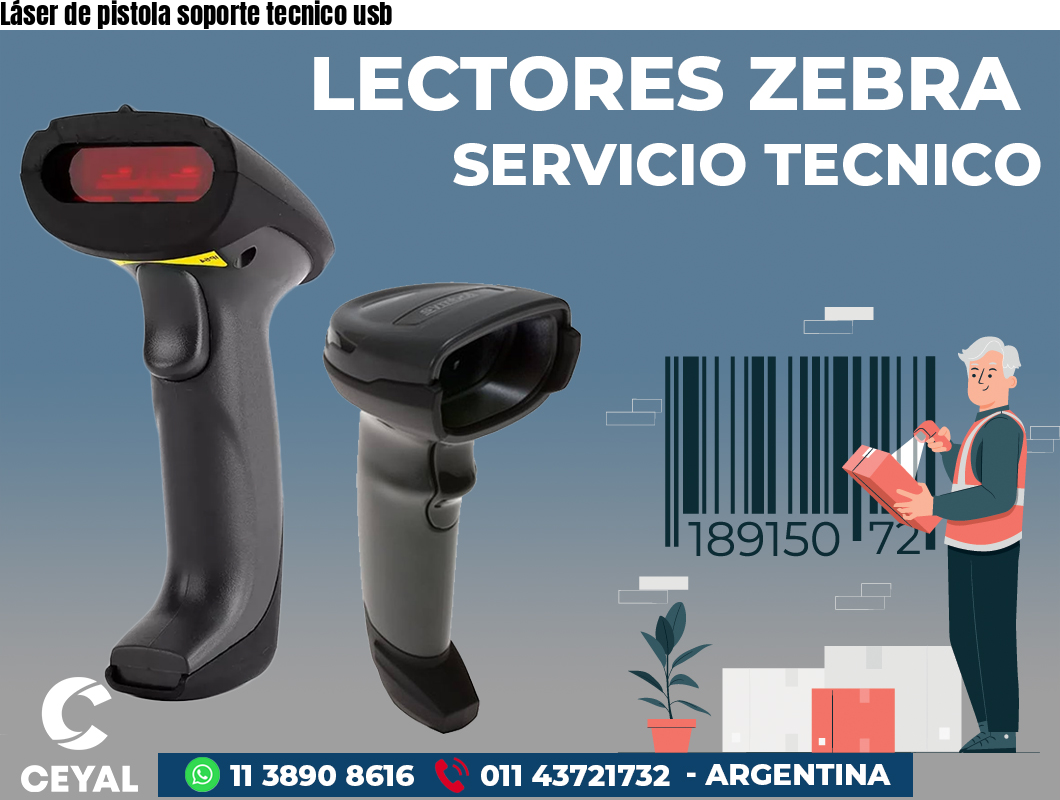 Láser de pistola soporte tecnico usb