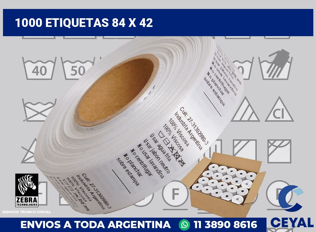 1000 etiquetas 84 x 42