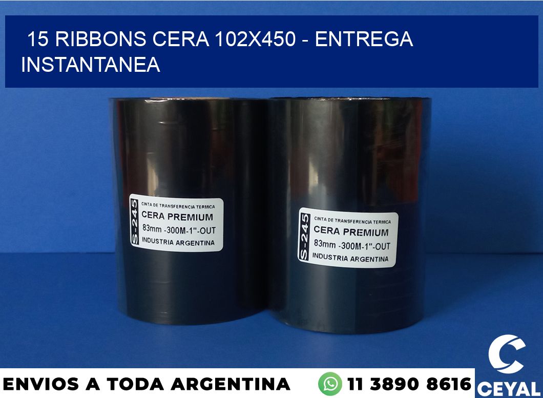 15 Ribbons cera 102×450 – entrega instantanea