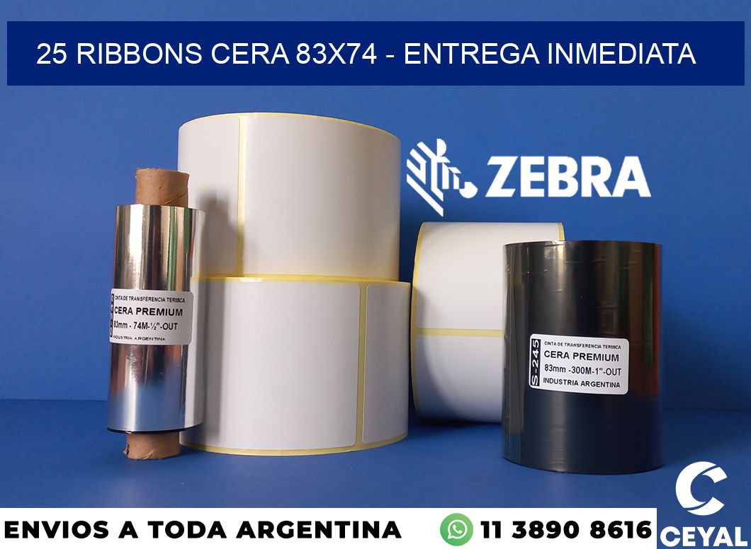 25 Ribbons cera 83x74 - Entrega inmediata