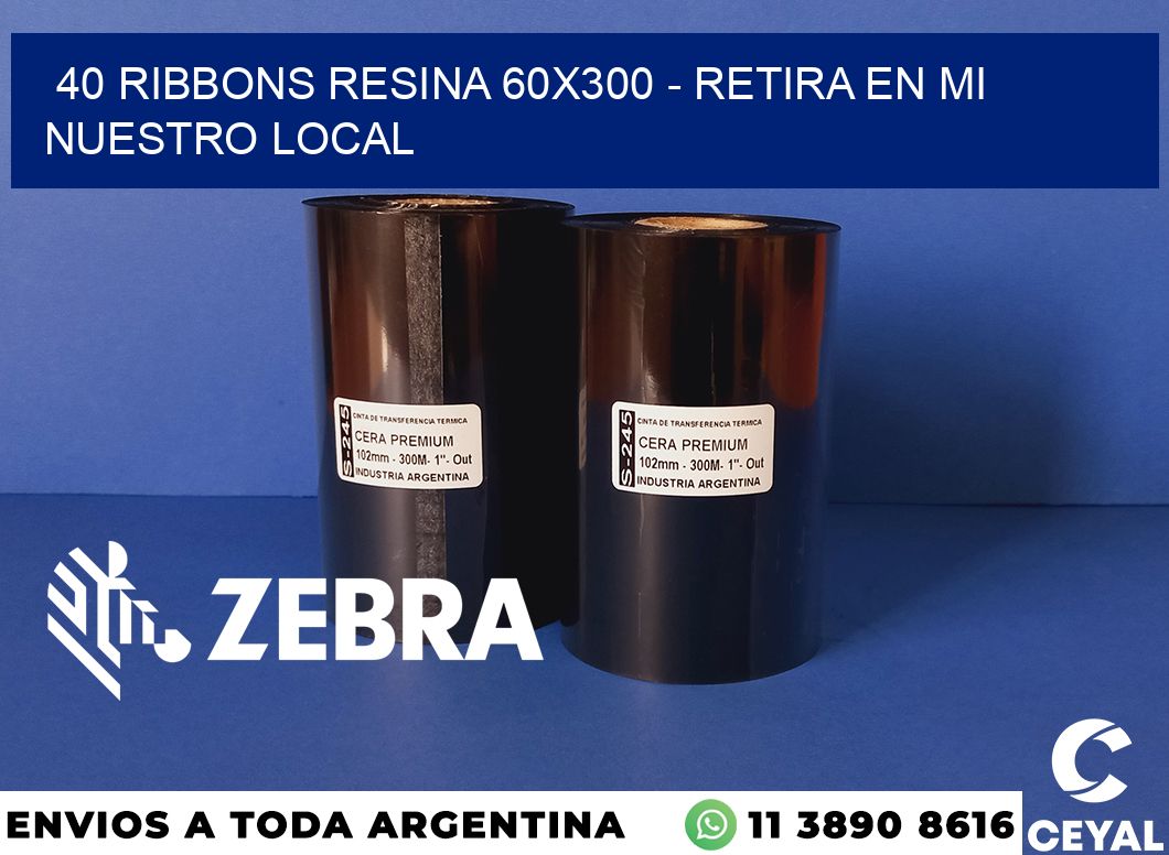 40 Ribbons resina 60x300 - retira en mi nuestro local