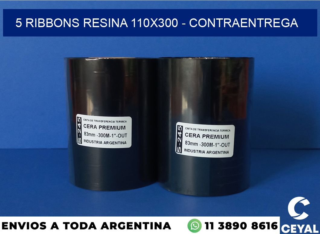 5 Ribbons resina 110×300 – contraentrega