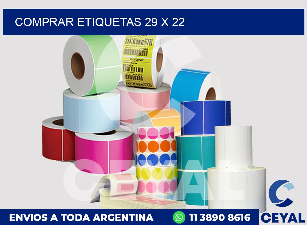 Comprar etiquetas 29 x 22