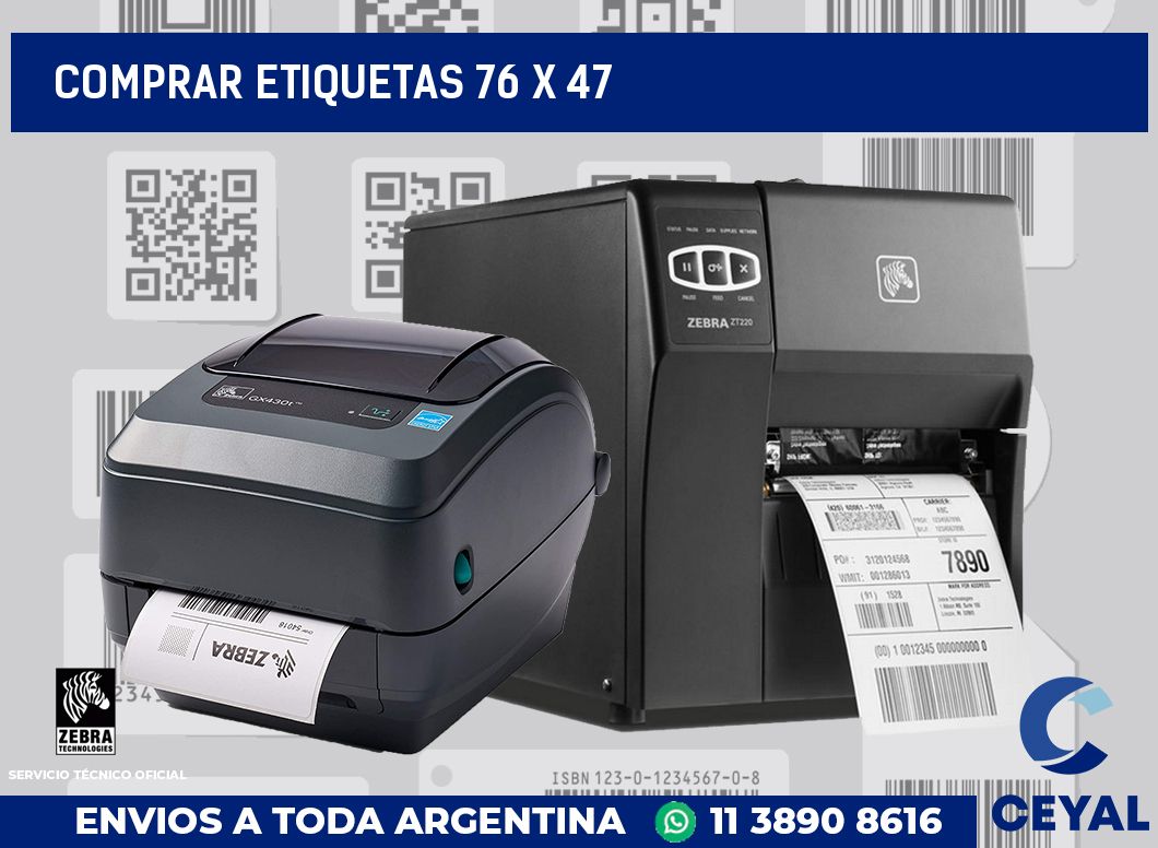 Comprar etiquetas 76 x 47