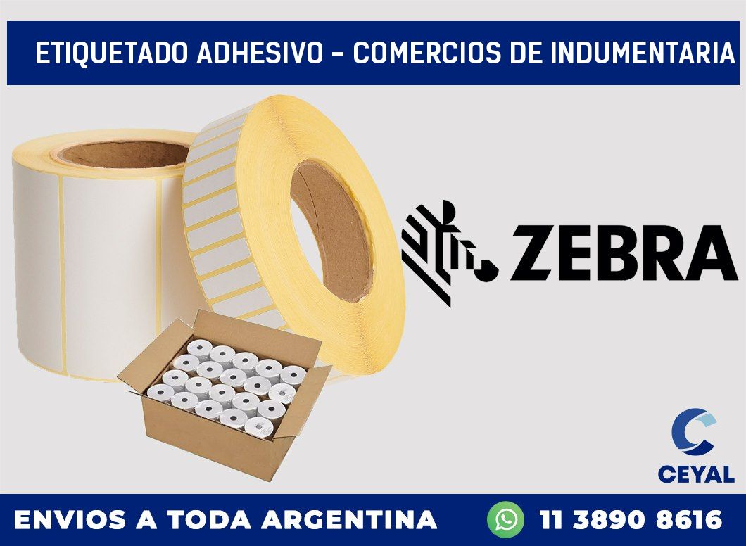 Etiquetado adhesivo – Comercios de indumentaria