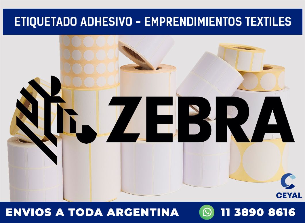 Etiquetado adhesivo - Emprendimientos textiles