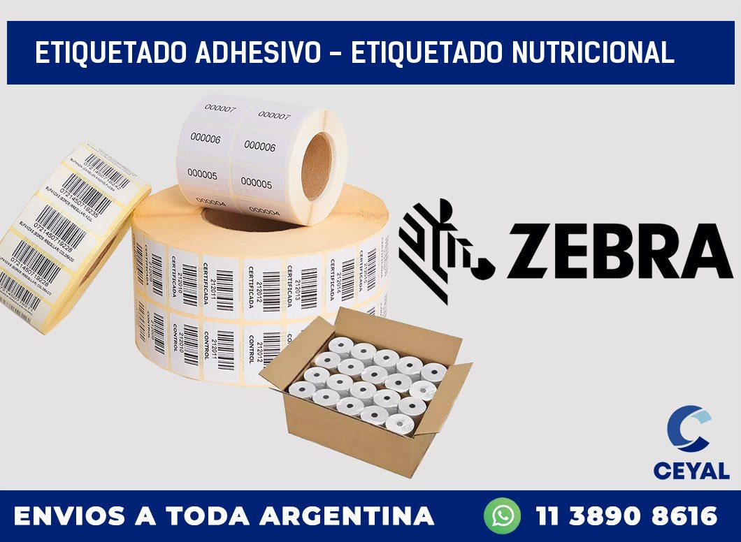 Etiquetado adhesivo - Etiquetado Nutricional