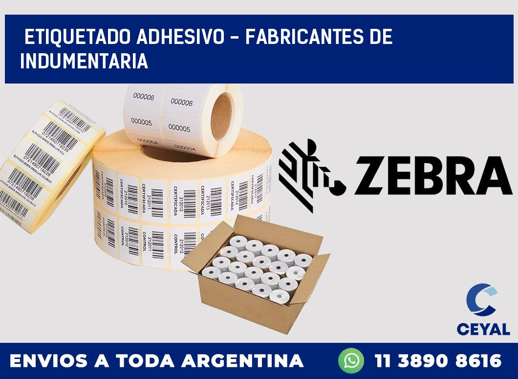 Etiquetado adhesivo - Fabricantes de indumentaria