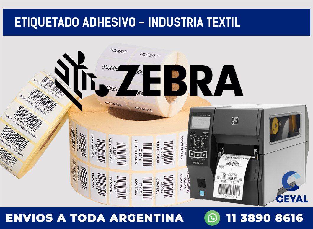 Etiquetado adhesivo – Industria textil