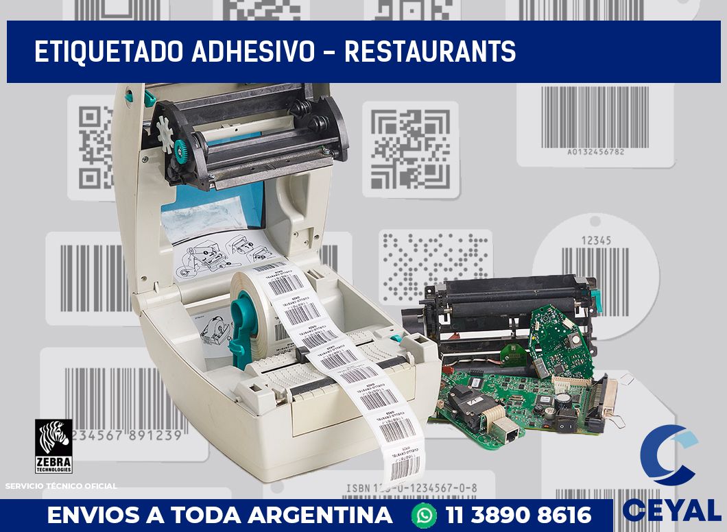 Etiquetado adhesivo - Restaurants