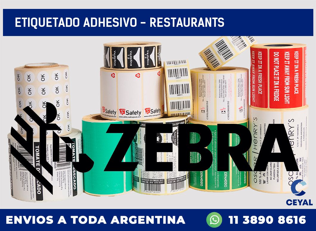 Etiquetado adhesivo - Restaurants