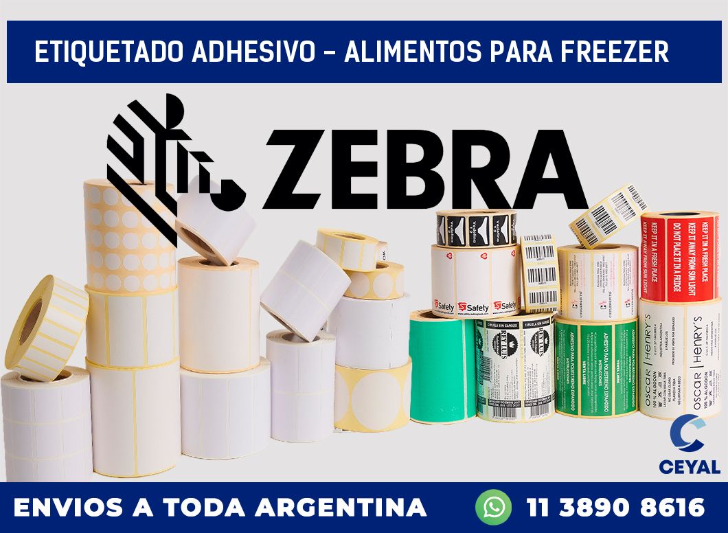 Etiquetado adhesivo - alimentos para freezer