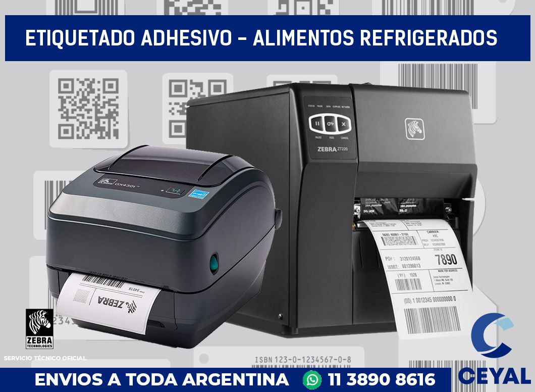 Etiquetado adhesivo - alimentos refrigerados