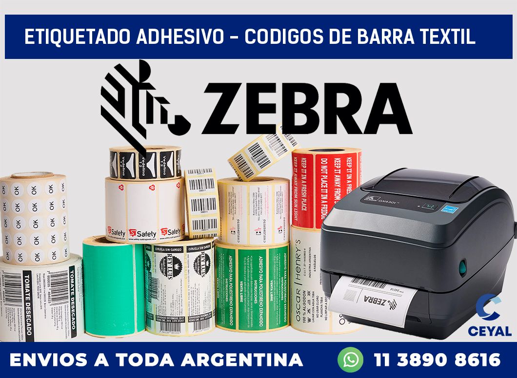 Etiquetado adhesivo – codigos de barra textil