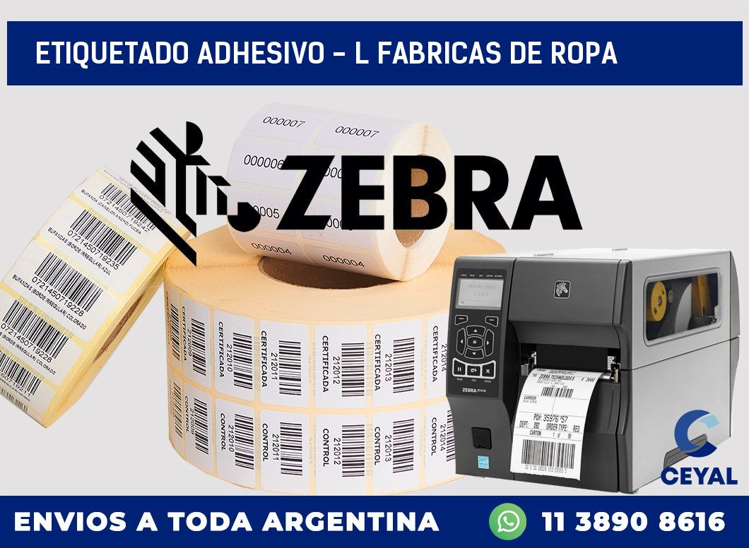 Etiquetado adhesivo - l fabricas de ropa