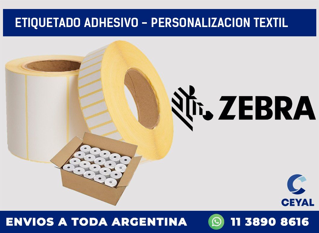 Etiquetado adhesivo - personalizacion textil