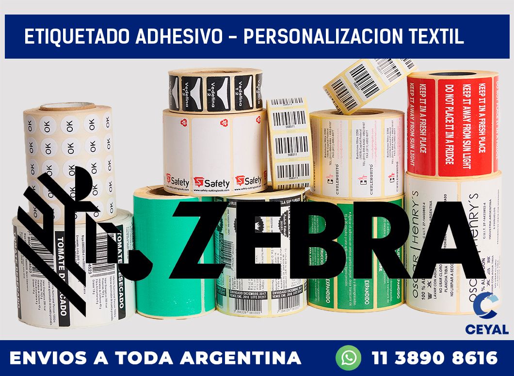 Etiquetado adhesivo – personalizacion textil