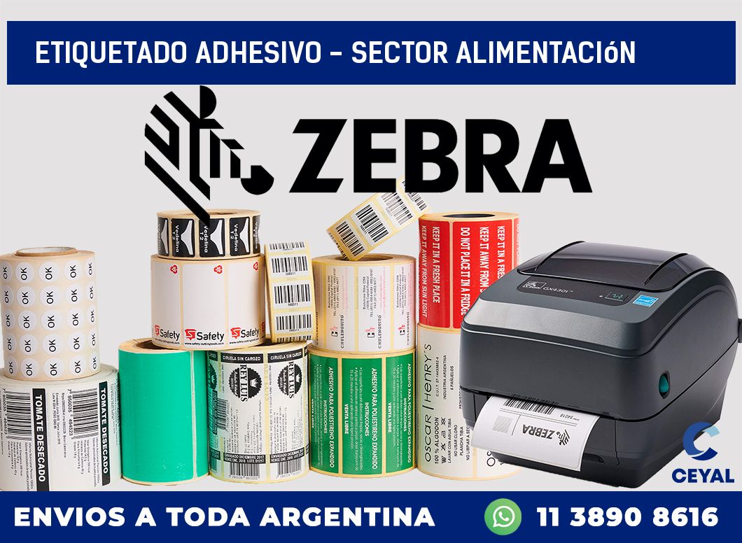 Etiquetado adhesivo – sector alimentación