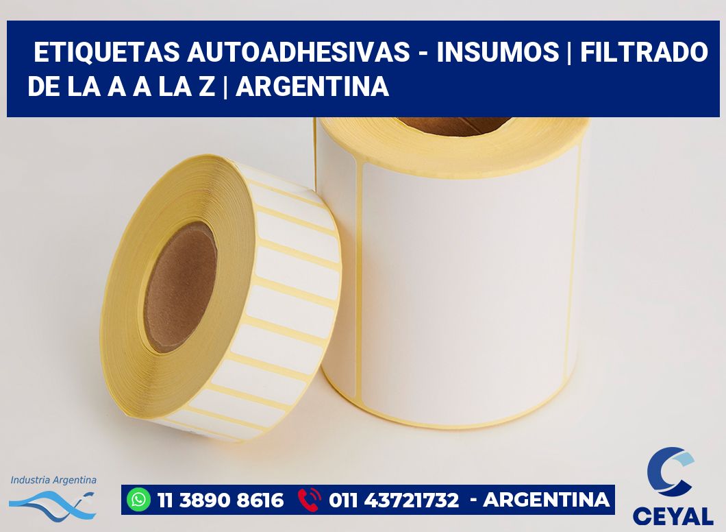 Etiquetas autoadhesivas - insumos | Filtrado de la A a la Z | Argentina