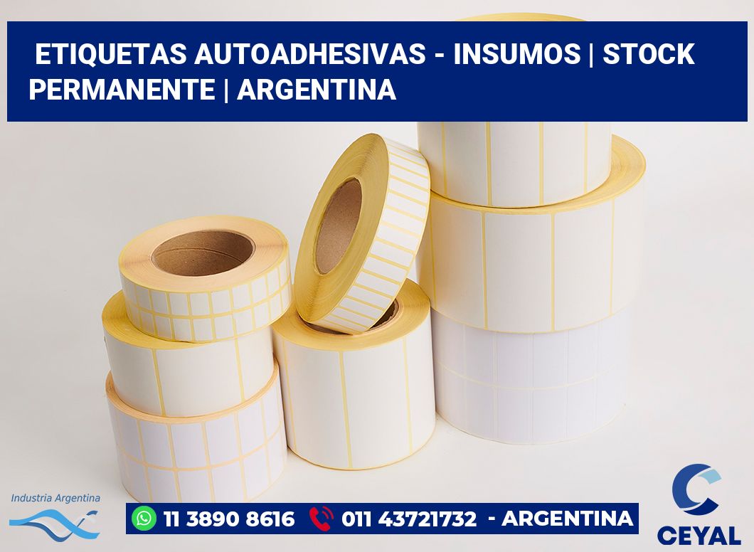 Etiquetas autoadhesivas - insumos | Stock permanente | Argentina