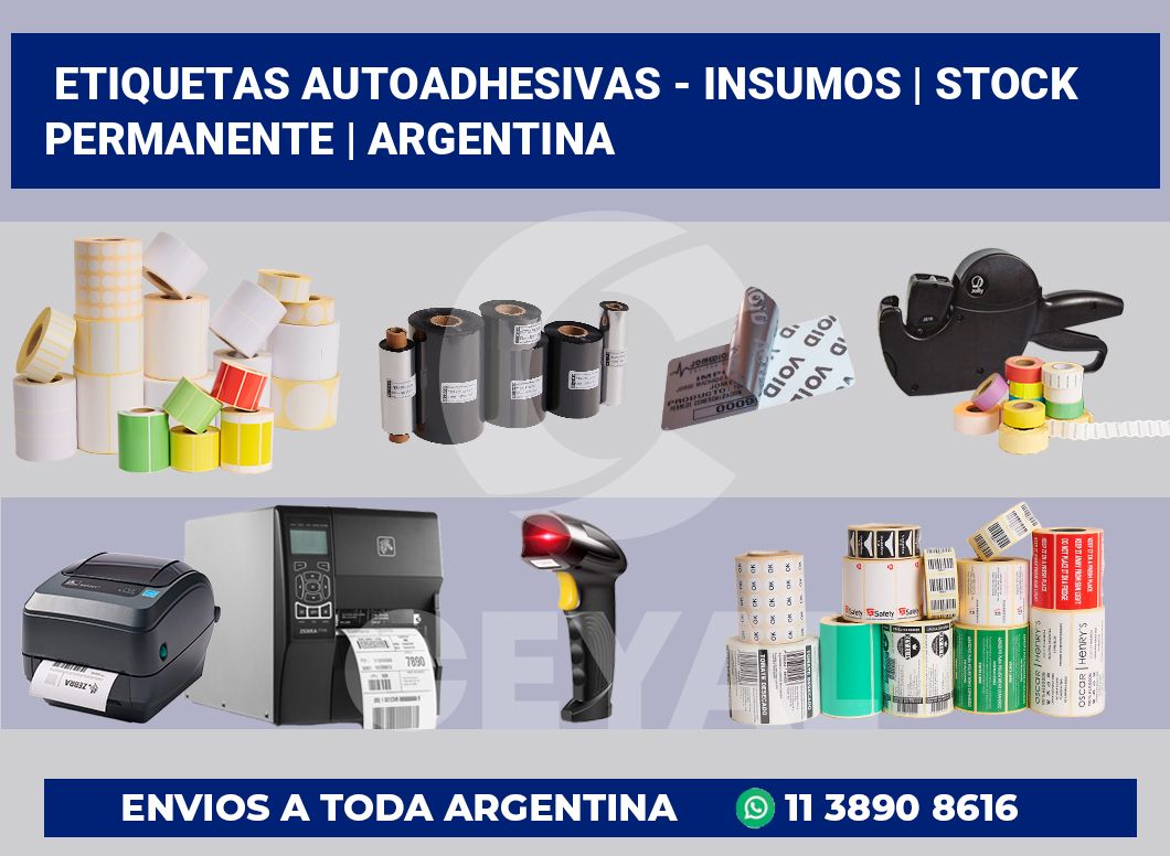 Etiquetas autoadhesivas – insumos | Stock permanente | Argentina