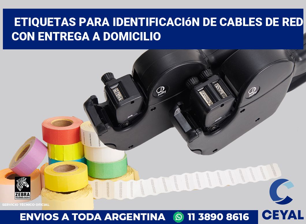 Etiquetas para Identificación de Cables de Red con Entrega a Domicilio