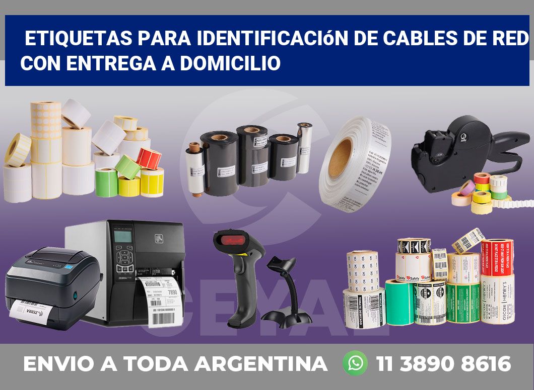 Etiquetas para Identificación de Cables de Red con Entrega a Domicilio