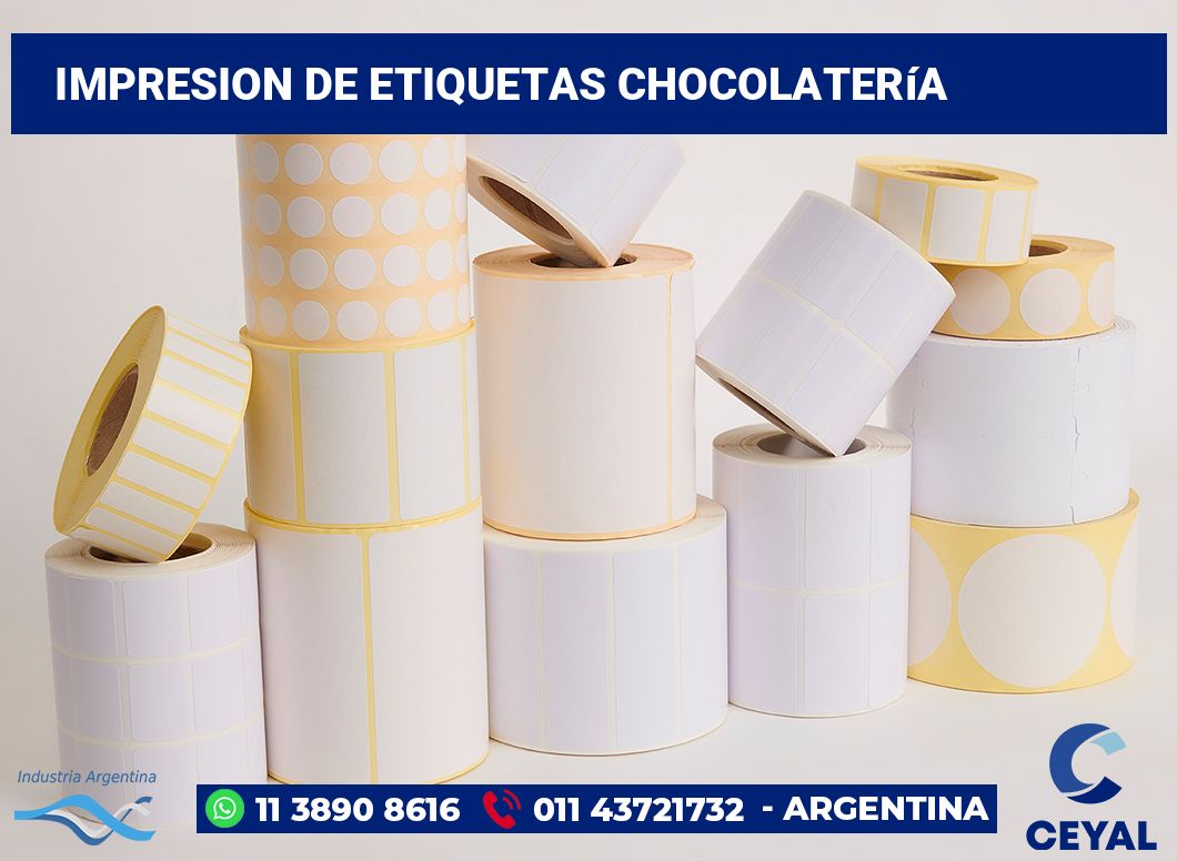 Impresion de etiquetas Chocolatería