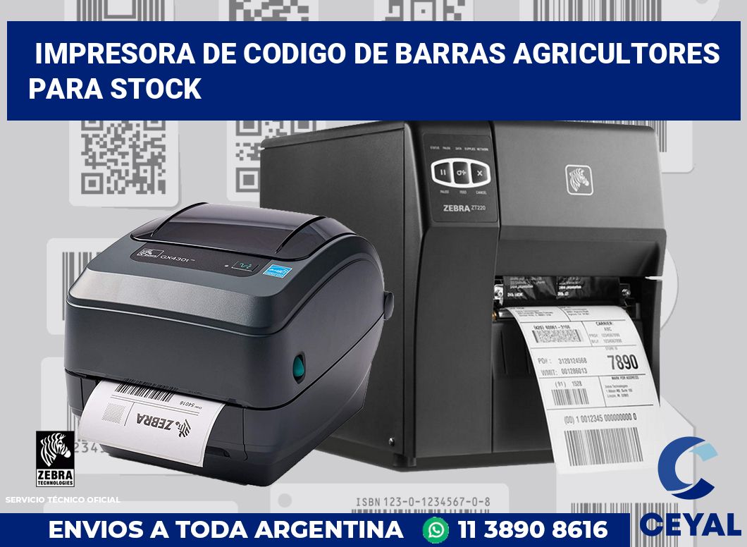 Impresora de codigo de barras Agricultores para stock