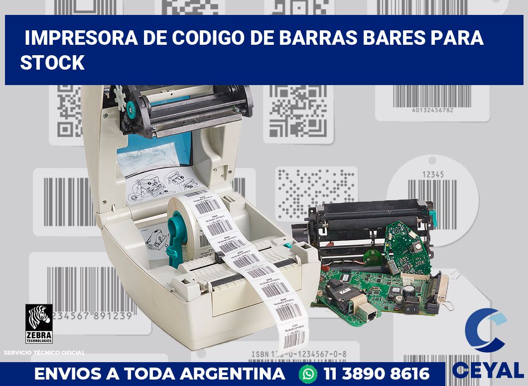 Impresora de codigo de barras Bares para stock