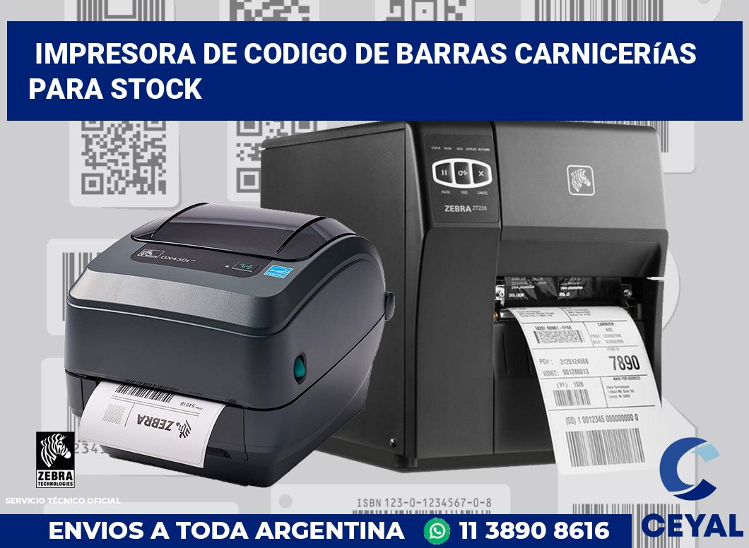 Impresora de codigo de barras Carnicerías para stock