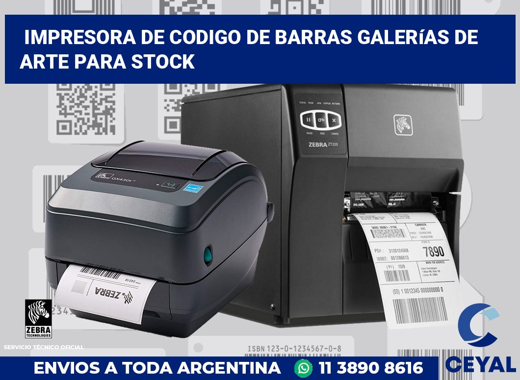 Impresora de codigo de barras Galerías de arte para stock