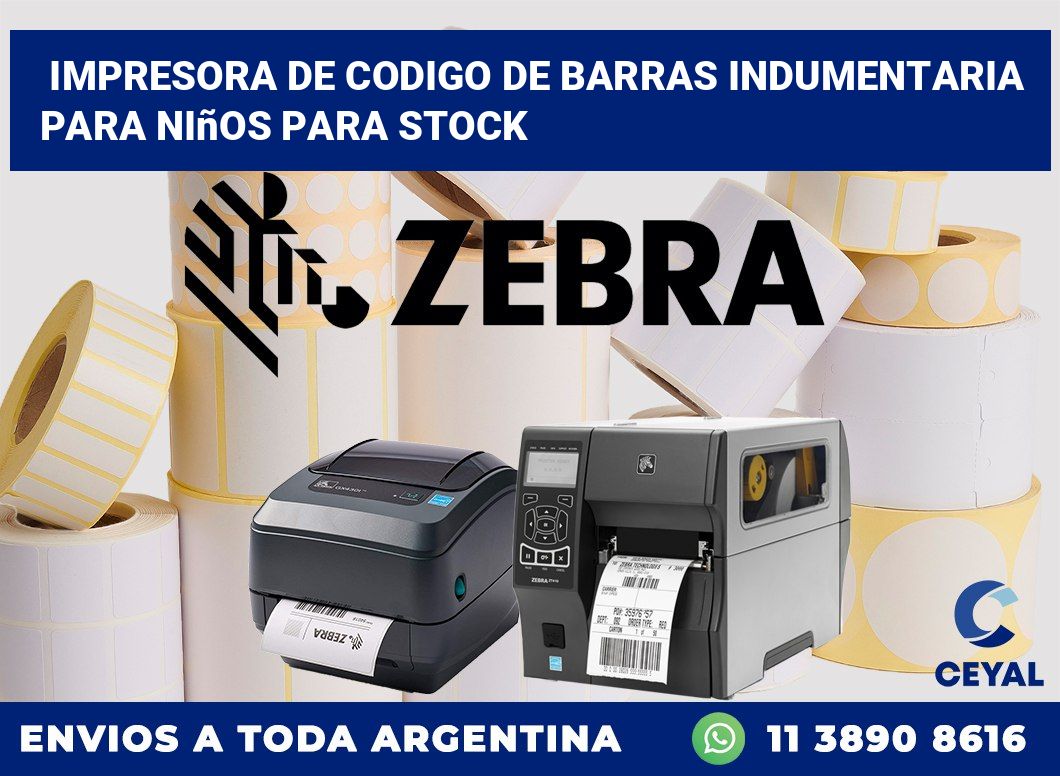 Impresora de codigo de barras Indumentaria para niños para stock