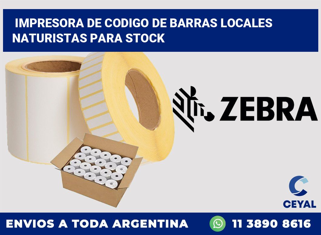 Impresora de codigo de barras Locales Naturistas para stock