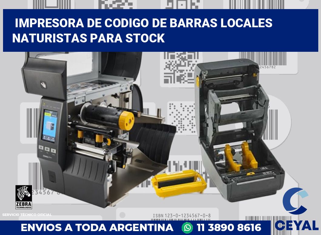 Impresora de codigo de barras Locales Naturistas para stock