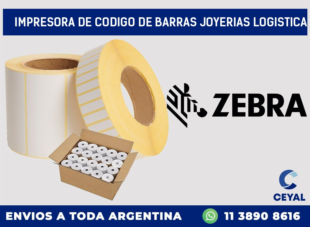 Impresora de codigo de barras joyerias logistica