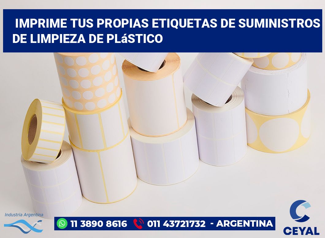 Imprime tus Propias Etiquetas de Suministros de Limpieza de Plástico