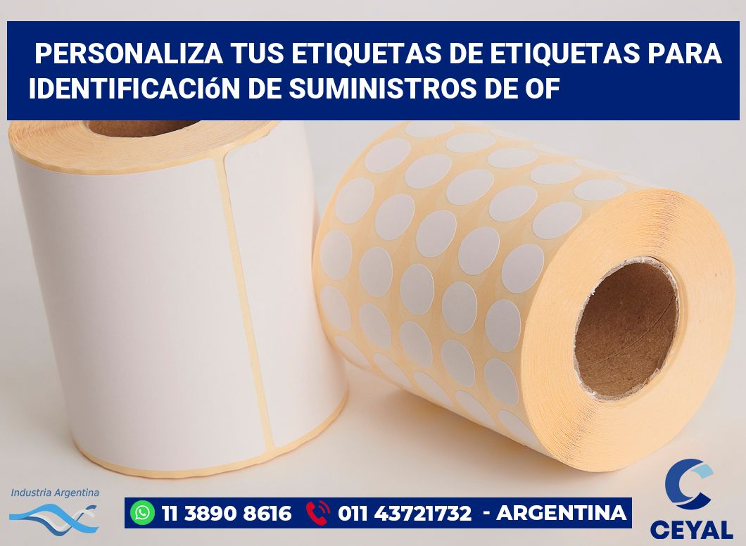 Personaliza tus Etiquetas de Etiquetas para Identificación de Suministros de Of