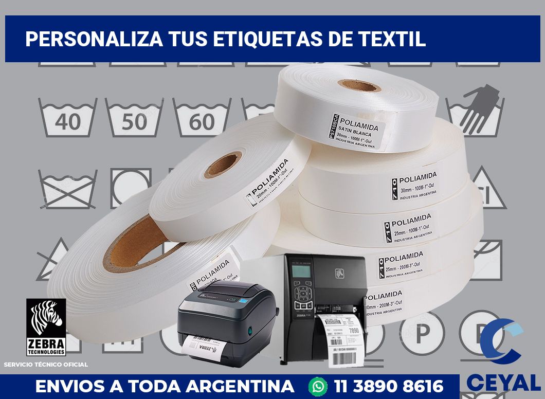 Personaliza tus Etiquetas de textil