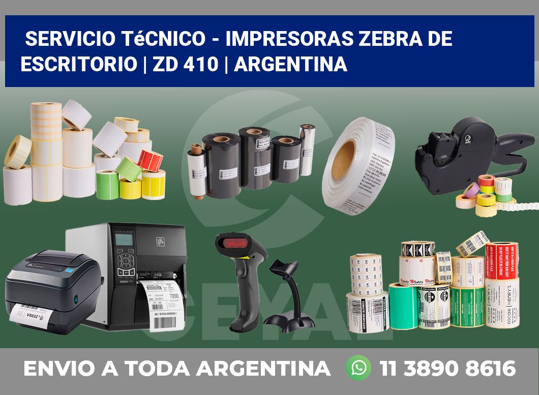 Servicio técnico – Impresoras Zebra de escritorio | ZD 410 | Argentina