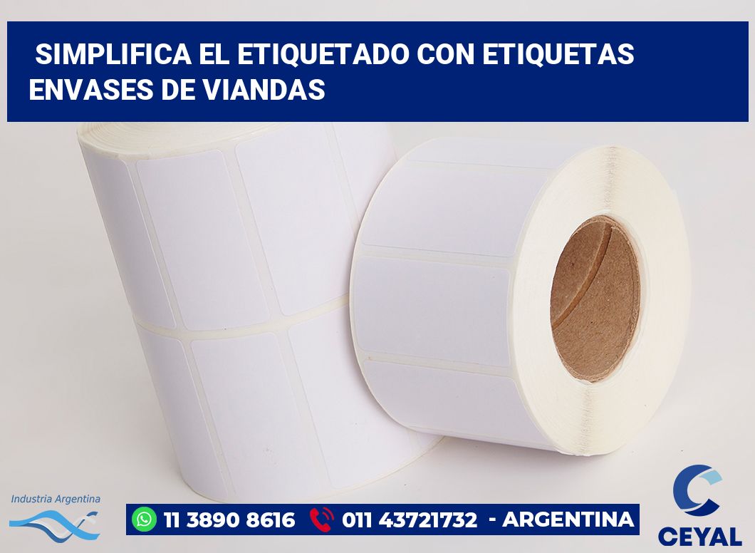 Simplifica el Etiquetado con Etiquetas Envases de Viandas