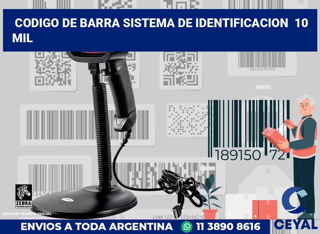 codigo de barra sistema de identificacion  10 mil