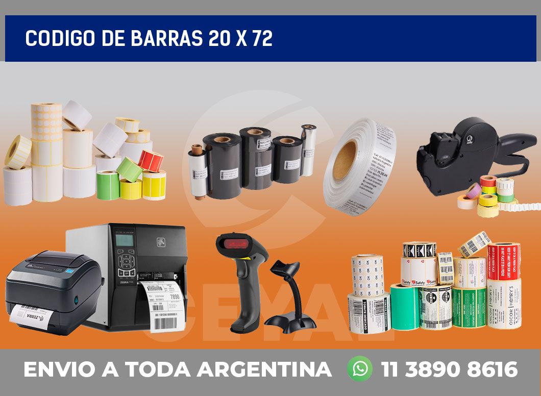 codigo de barras 20 x 72