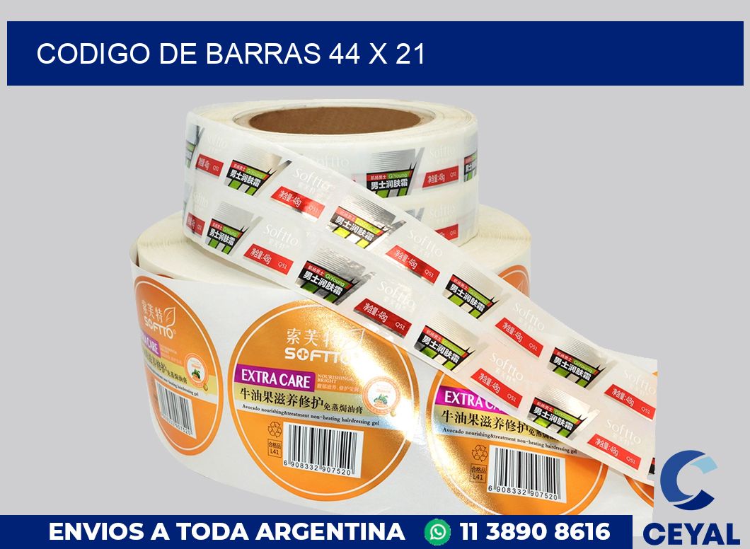 codigo de barras 44 x 21